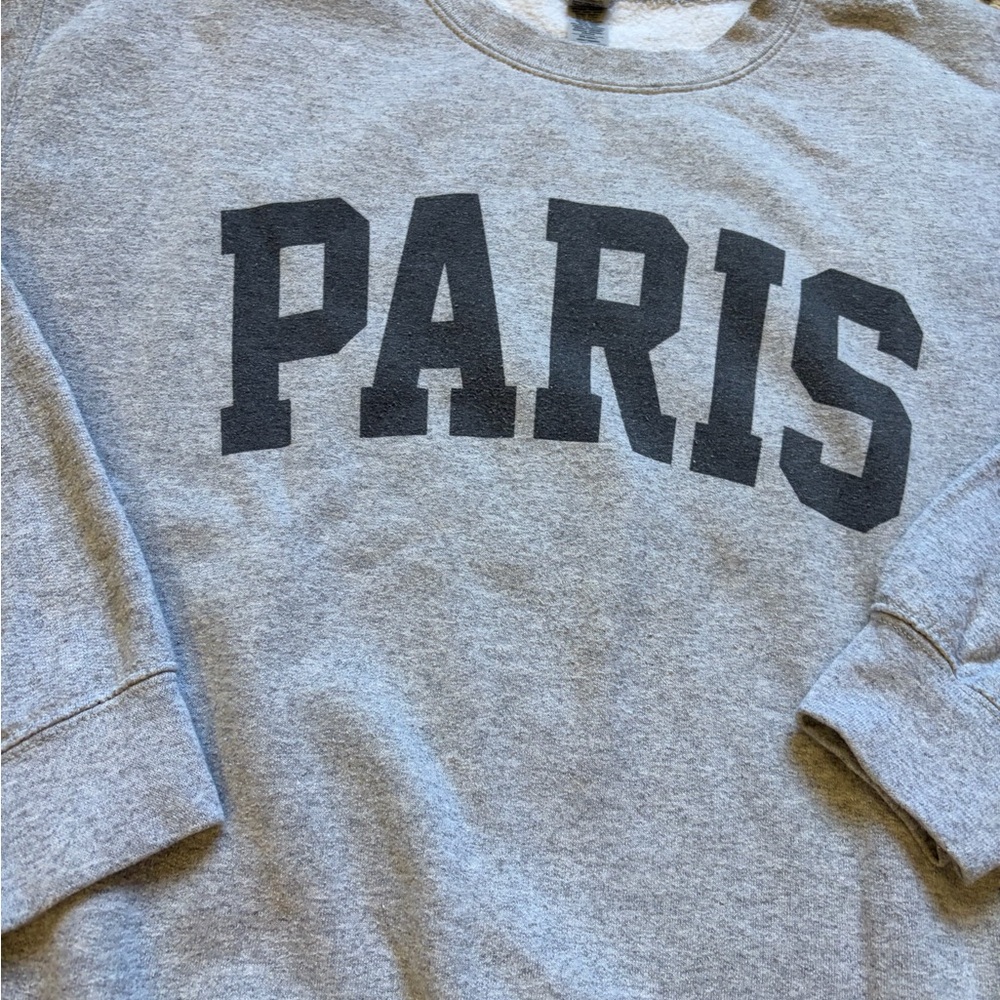 Gildan Heather Gray Paris Sweatshirt